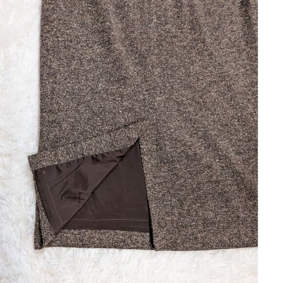 Vintage Liz Claiborne Collection Wool Blend Pencil Skirt Brown Tweed Midi - Picture 12 of 14